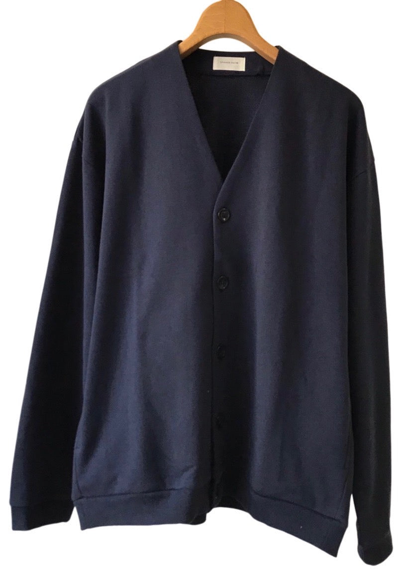 212MU ミニ裏毛 リブ付きカーディガン サイドポケットL/S