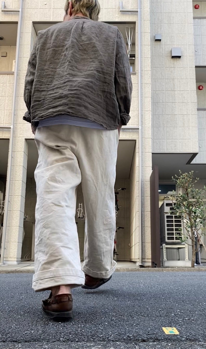 FAT501H 8号帆布天日干しワッシャーファットパンツ