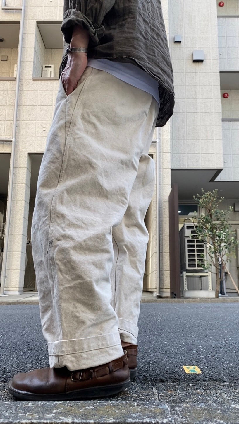 FAT501H 8号帆布天日干しワッシャーファットパンツ