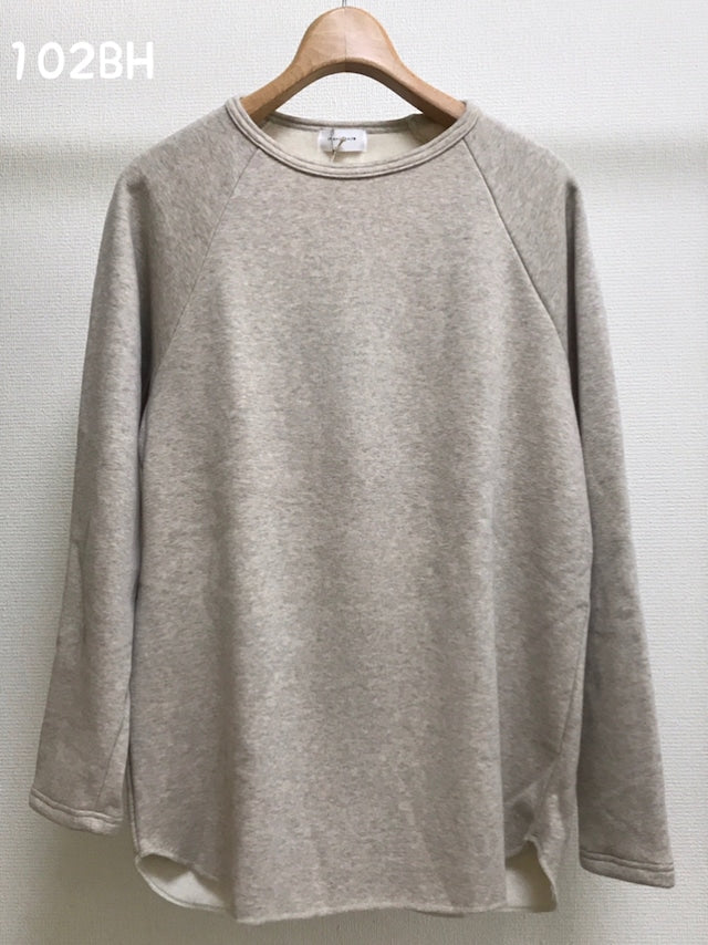 102BH ボンバーヒート ラグランクルーネック L/S